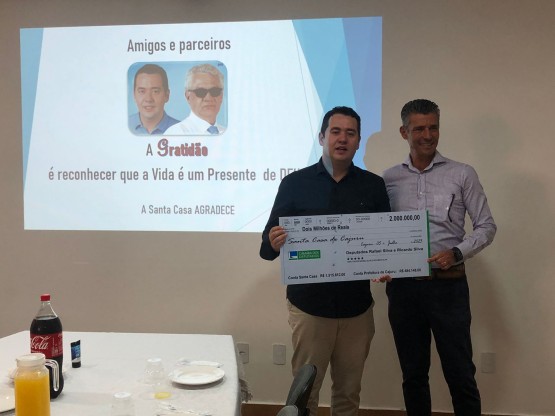 Deputados Ricardo e Rafael Silva disponibiliza R$2.000.000,00 para a Santa Casa de Cajuru SP